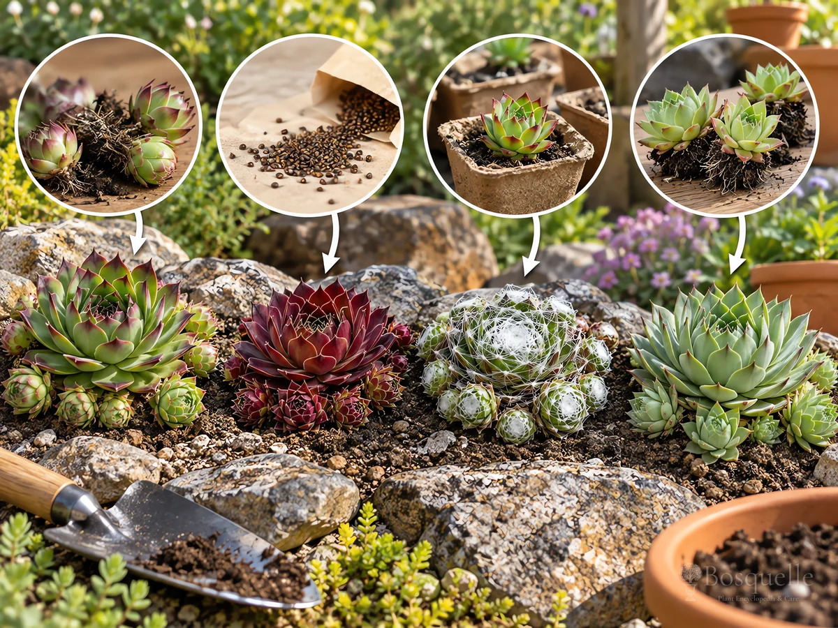How to Propagate Hens and Chicks guide illustration