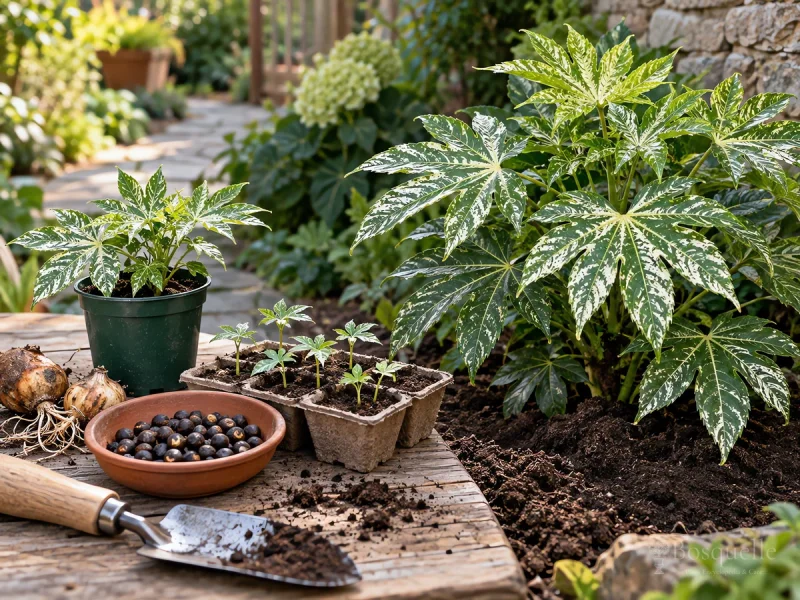 Propagate Fatsia Japonica From a Firm Cutting guide illustration
