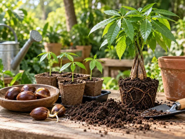 Propagate Money Tree – Stem Cutting or Seed guide illustration