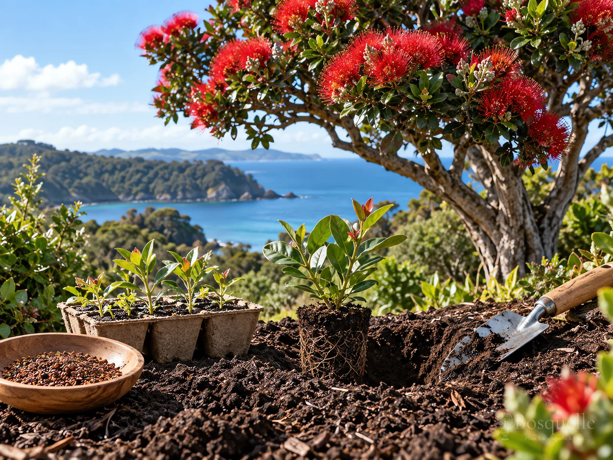 How to Propagate New Zealand Christmas Tree guide illustration