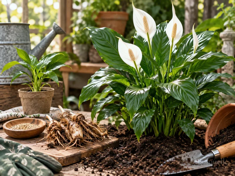 Propagate Peace Lily – Divide the Crowns guide illustration