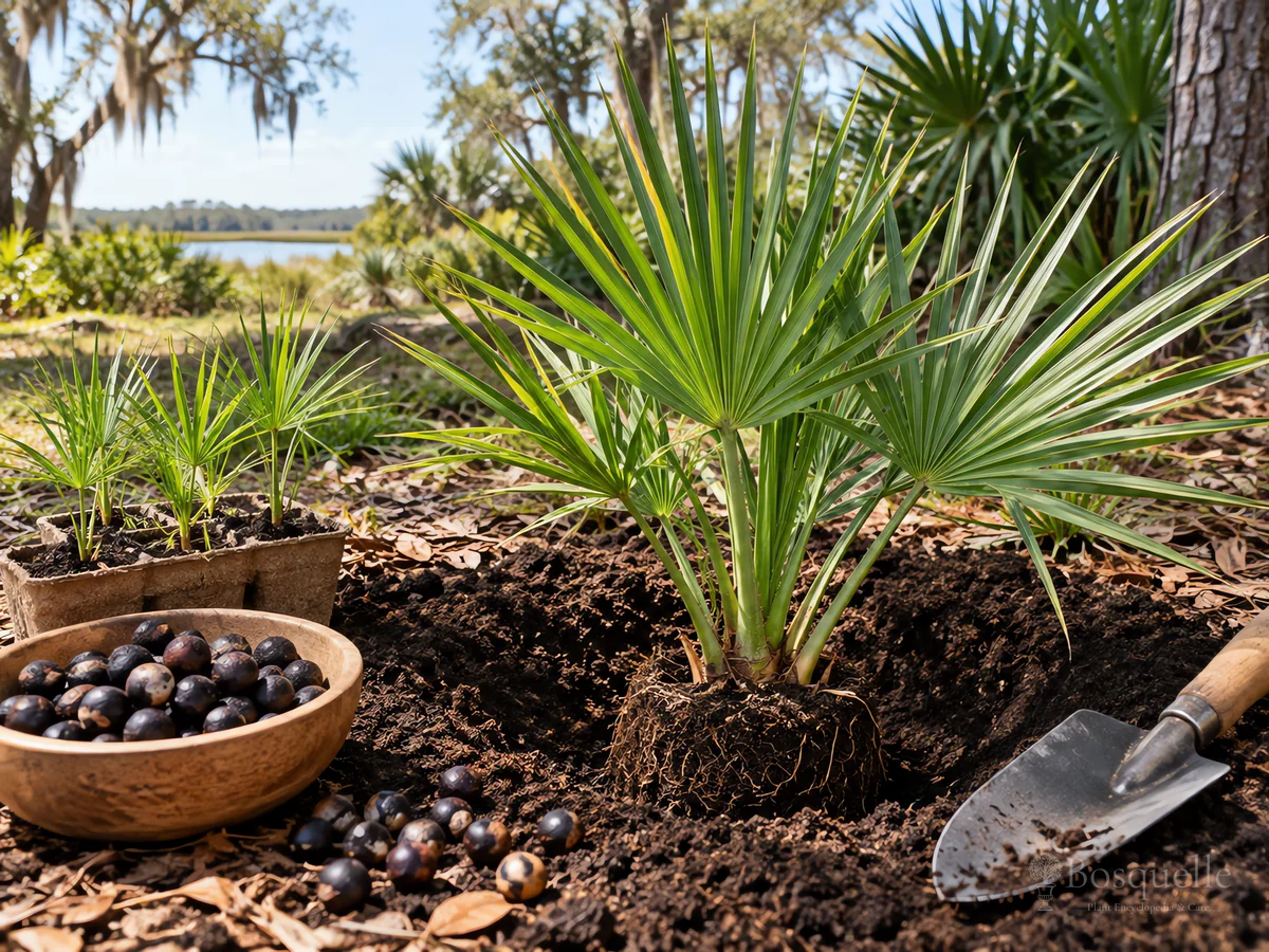 How to Propagate Saw Palmetto guide illustration