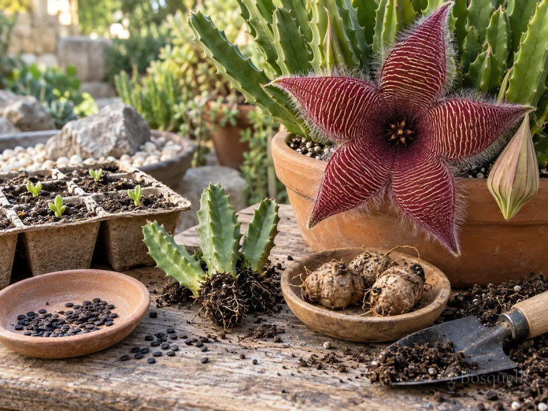 Propagate Stapelia – Lay a Stem on Grit guide illustration