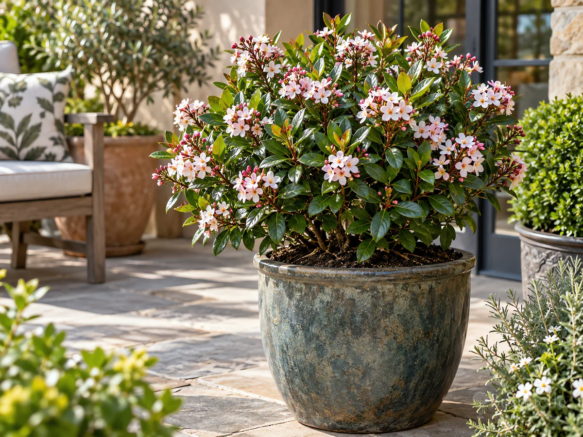 Indian Hawthorn in Pots guide illustration