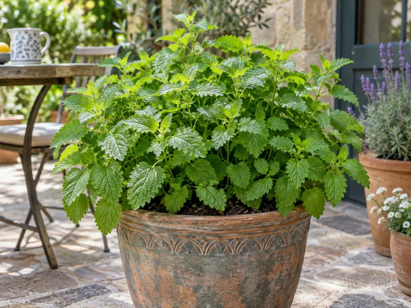 Grow Lemon Balm in Pots – 10 Inches Wide guide illustration