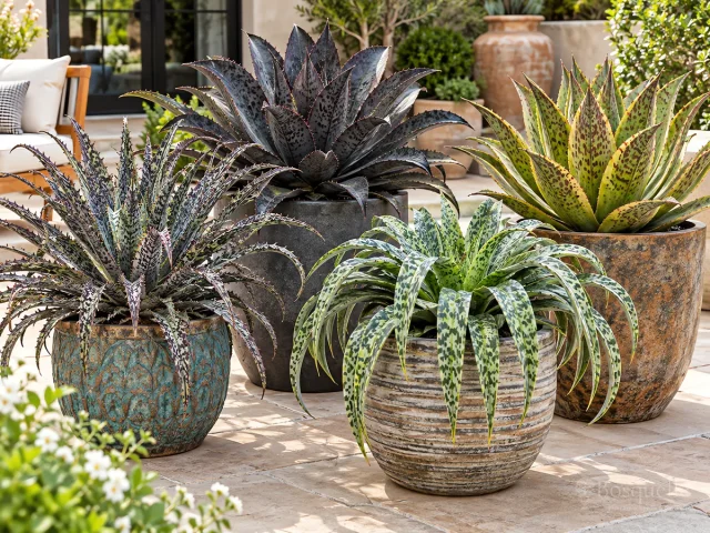 Mangave in Pots — for Bad Hair Day Mangave