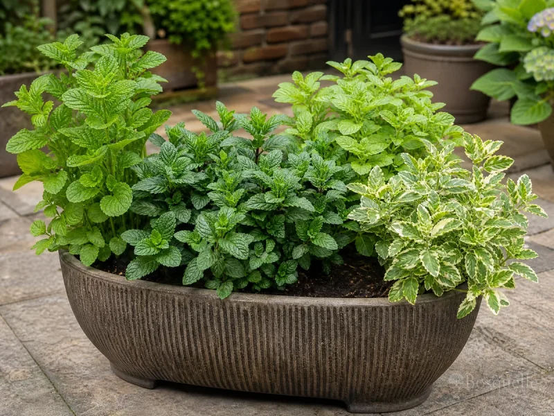 Mint in Containers — for Moroccan Mint