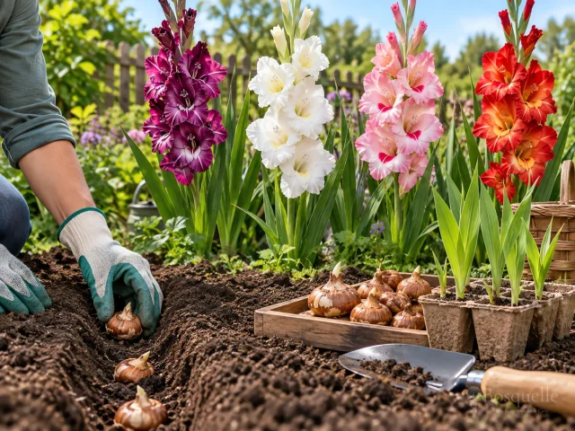 Overwintering Gladiolus — for Sword Lily 'Black Surprise'