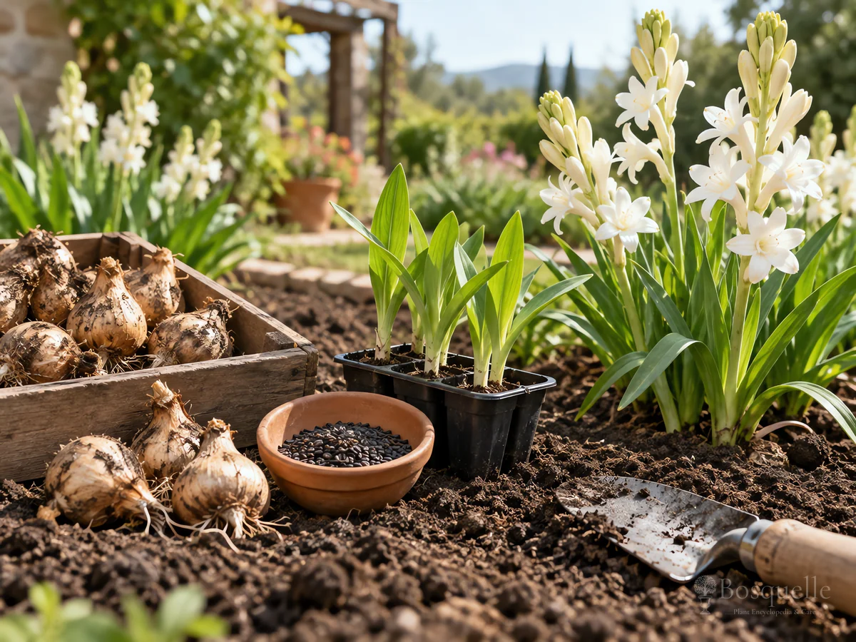 Overwinter Tuberose – Lift After Leaves Yellow guide illustration