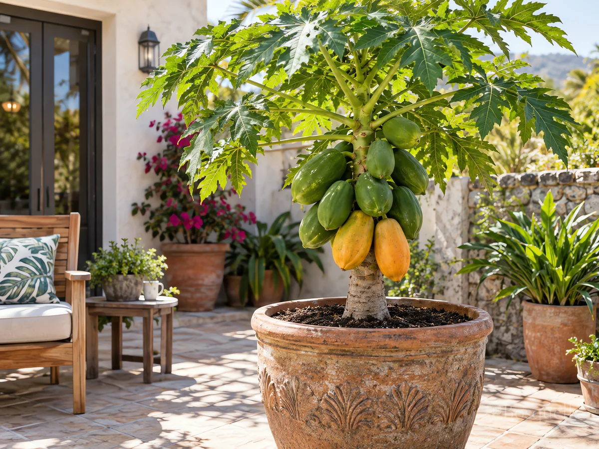 Papaya in Pots guide illustration