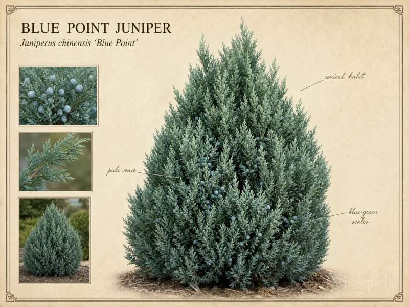 Blue Point Juniper (Juniperus chinensis ‘Blue Point’)