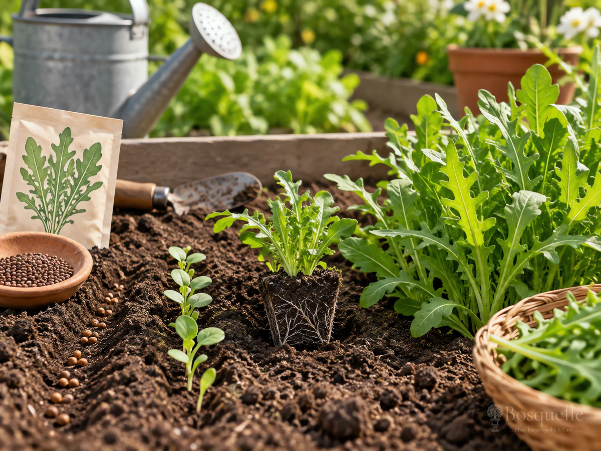 Planting Arugula guide illustration