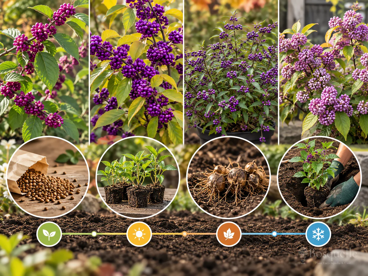 Planting Beautyberry guide illustration