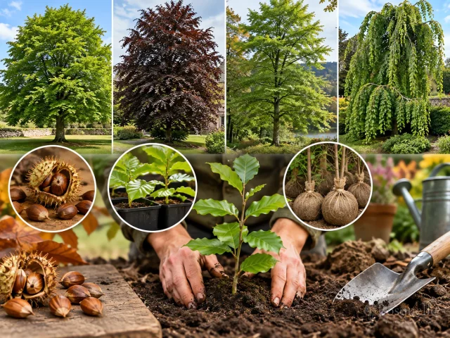 Plant Beech – Dormant, Flare at Grade guide illustration