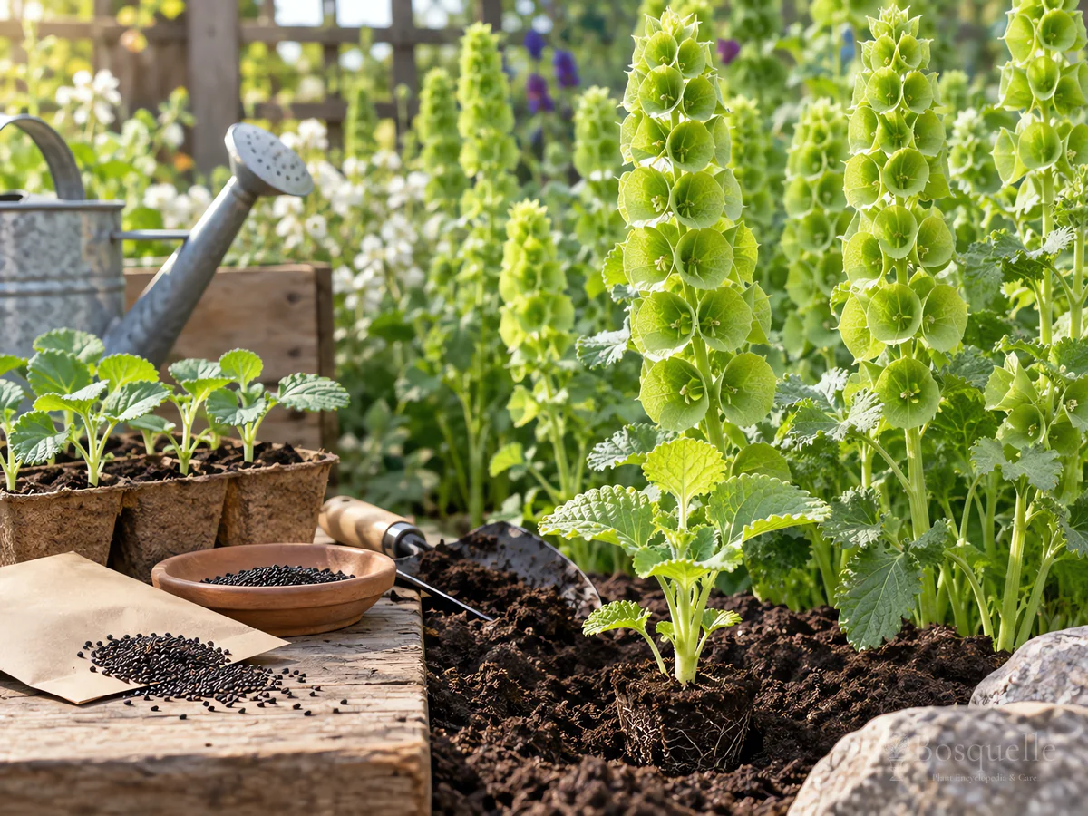 Planting Bells of Ireland guide illustration