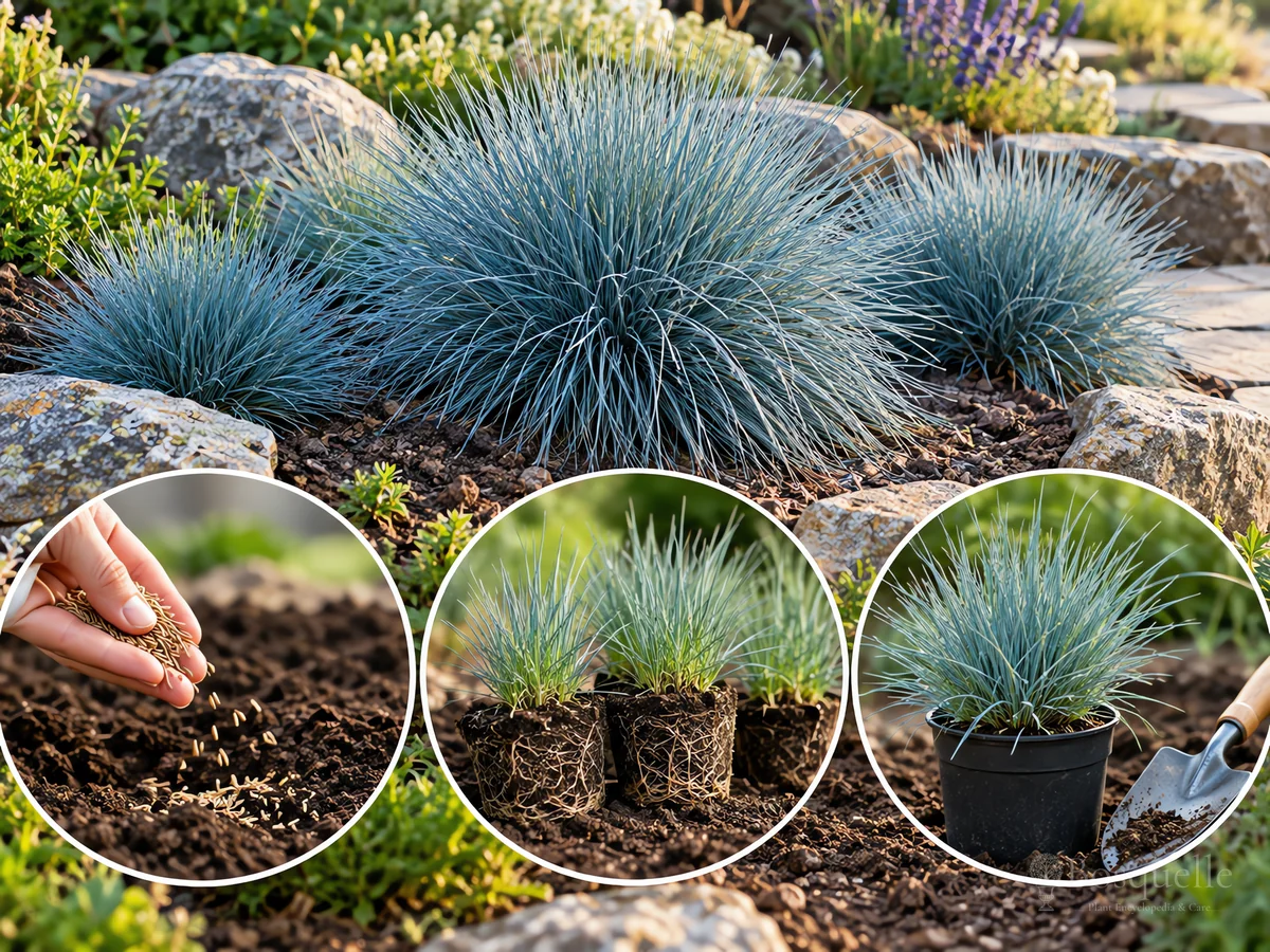 Planting Blue Fescue guide illustration