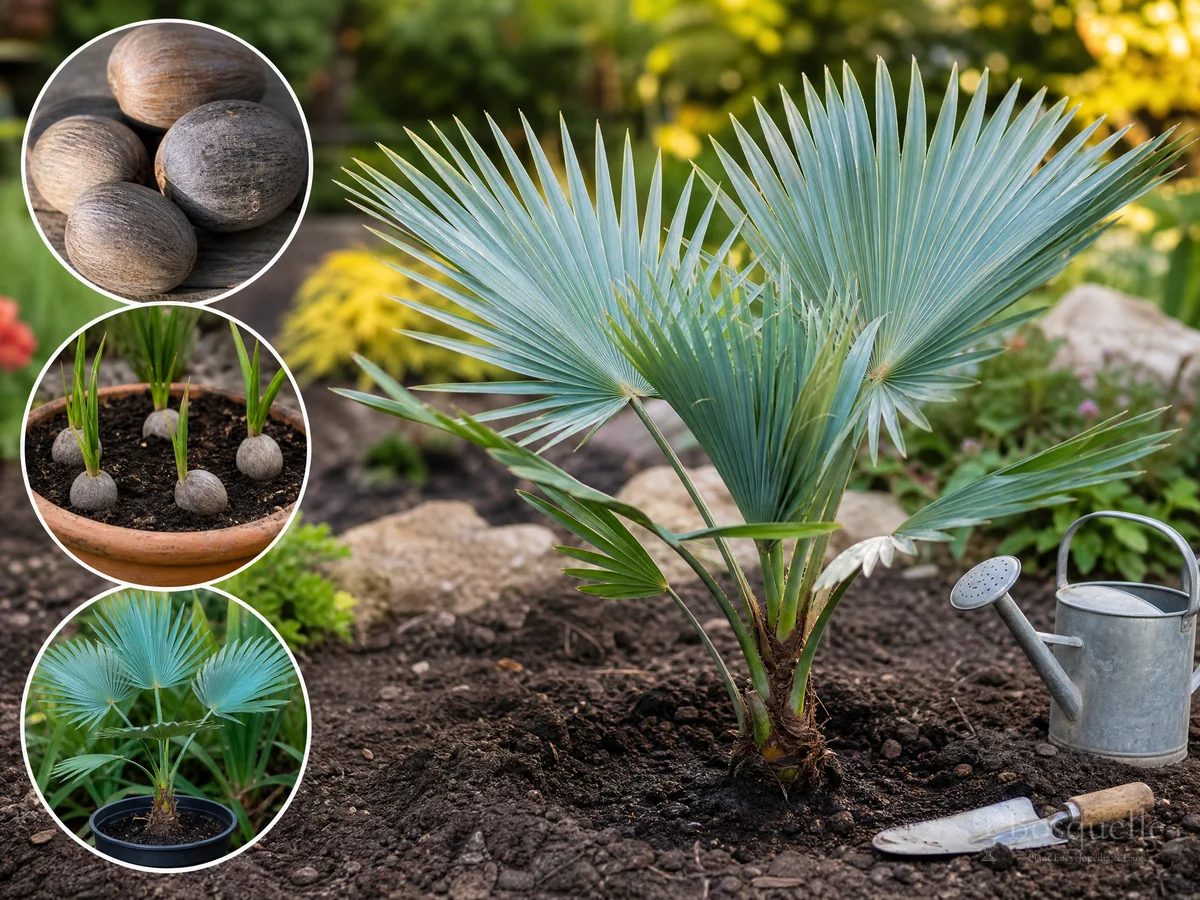 Planting Blue Latan Palm guide illustration