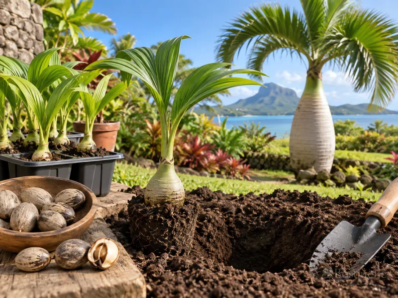 Planting Bottle Palm — for Bottle Palm