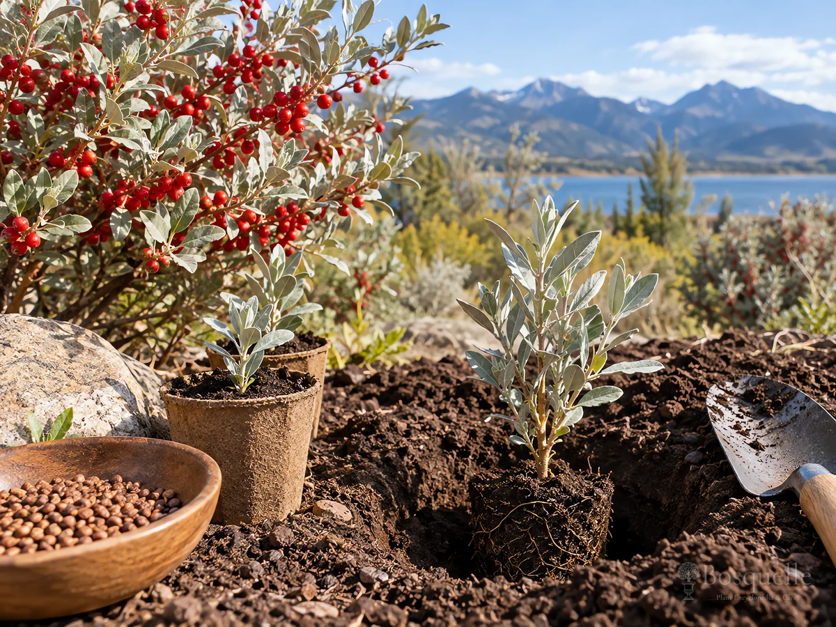 Planting Buffaloberry guide illustration