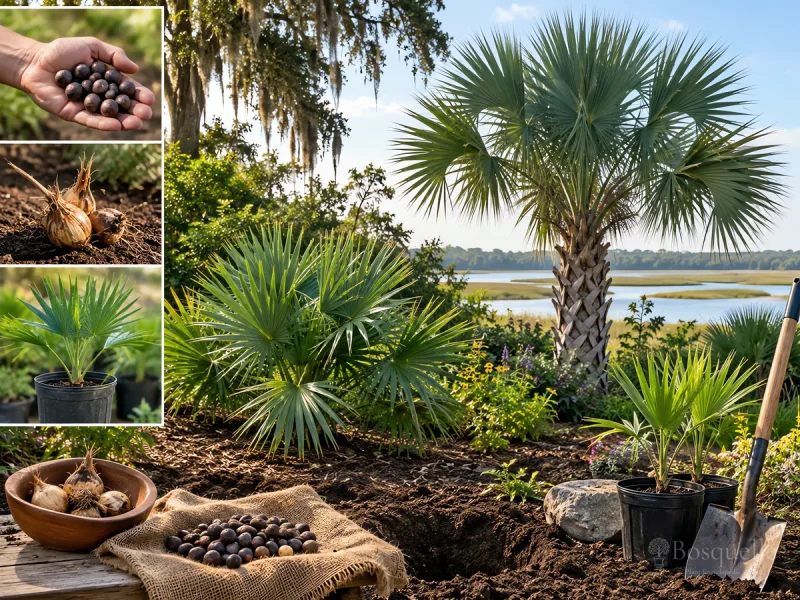 Planting Cabbage Palm — for Dwarf Palmetto