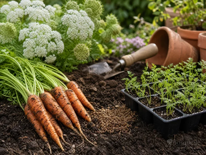 Plant Carrots – In Cool Soil Without Transplanting guide illustration