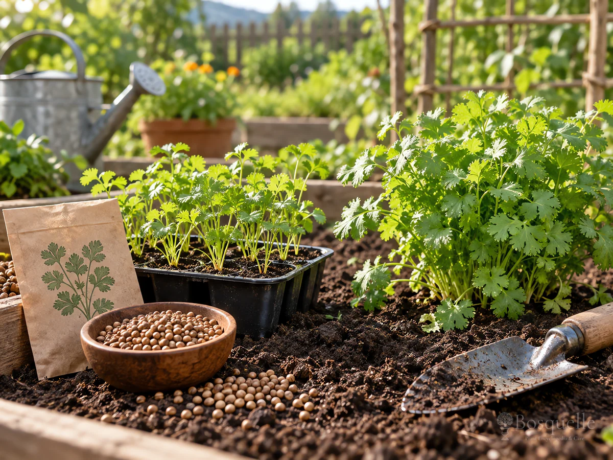 Planting Cilantro guide illustration