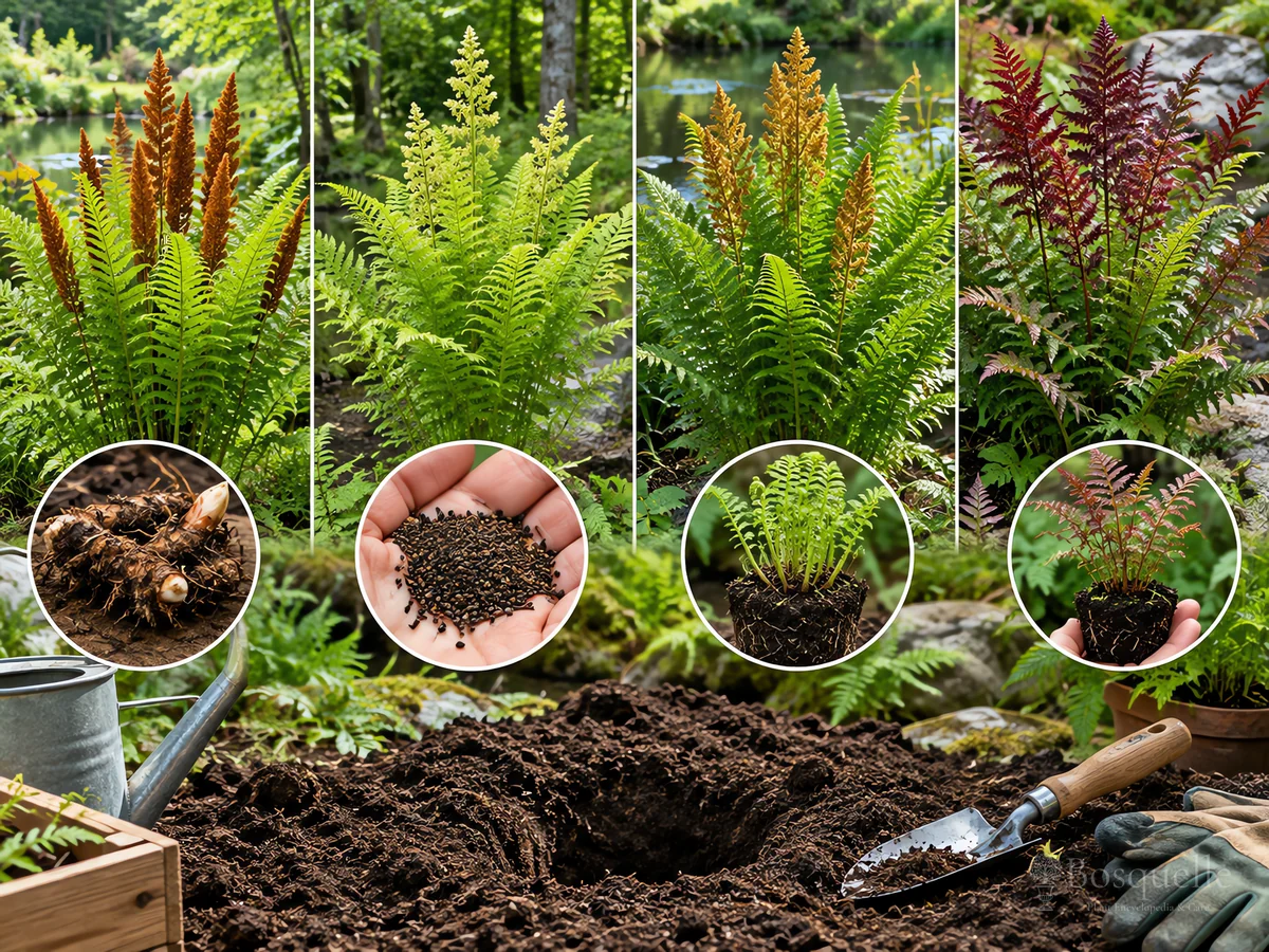 Planting Cinnamon Fern guide illustration