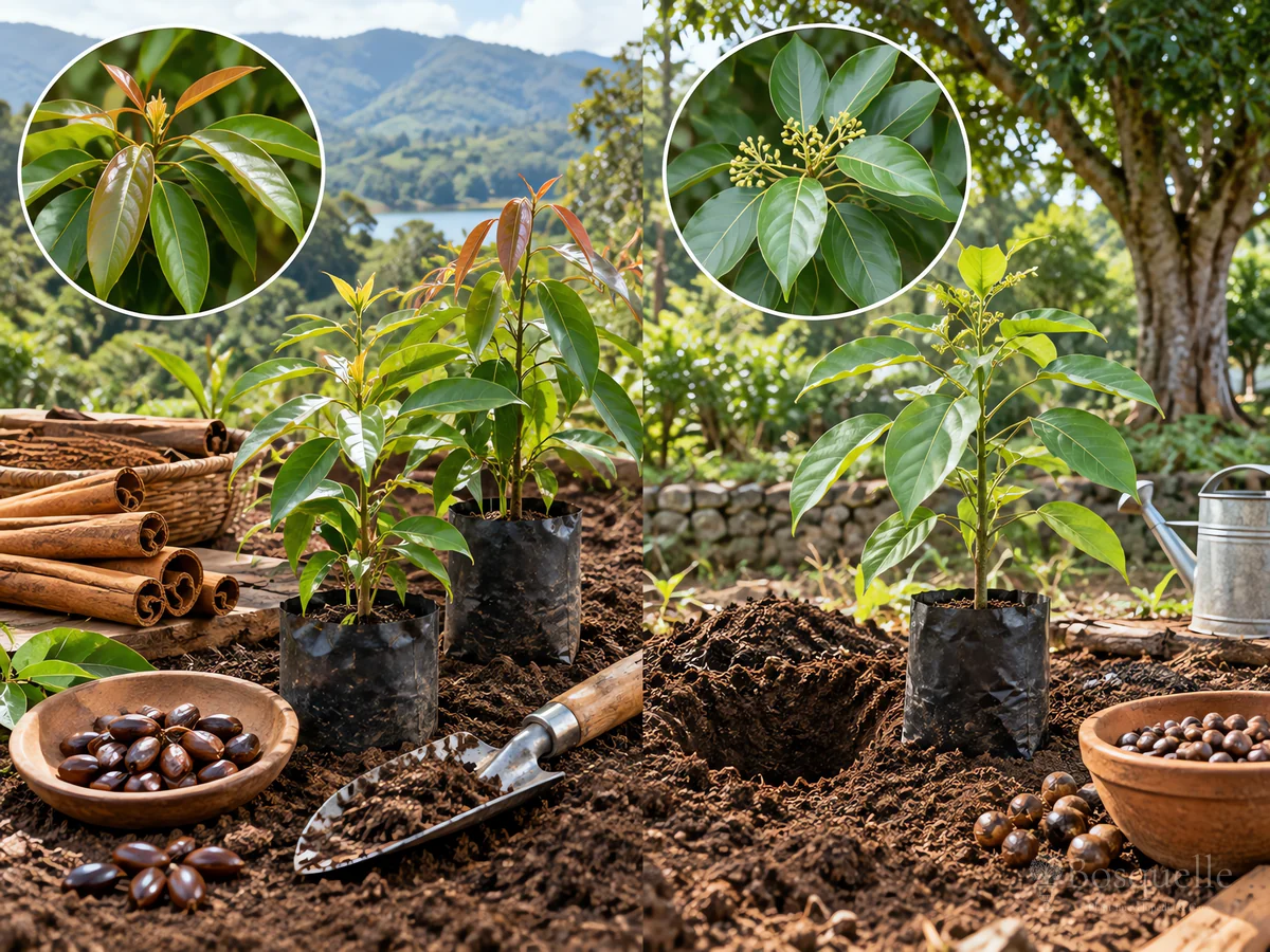 Planting Cinnamon Tree guide illustration