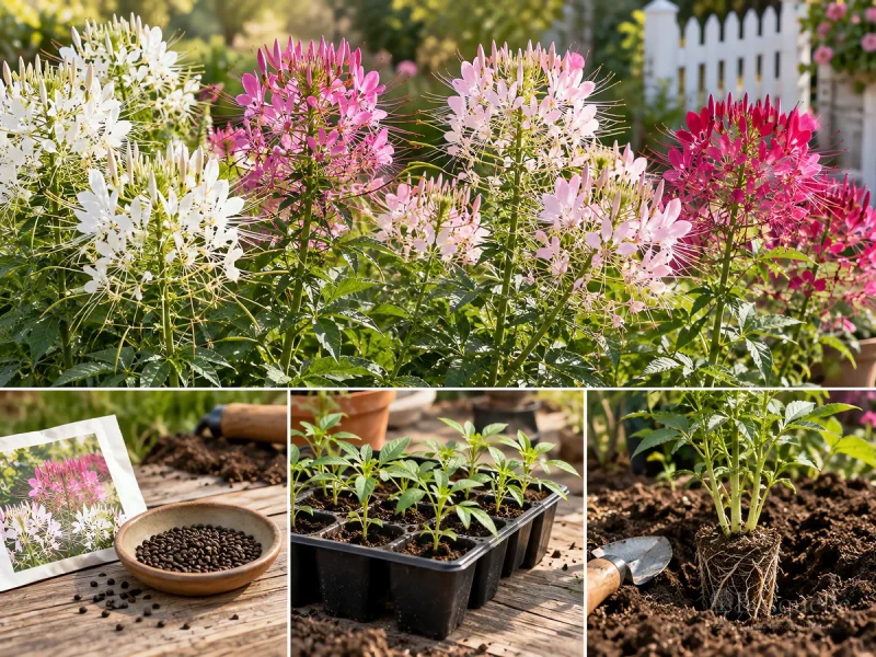 Planting Cleome — for Spider Flower 'Violet Queen'