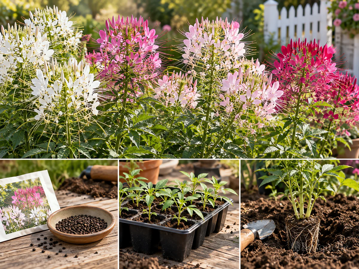 Planting Cleome guide illustration