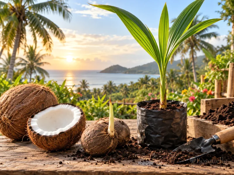 Plant a Coconut – Sloshing Nut on Its Side guide illustration