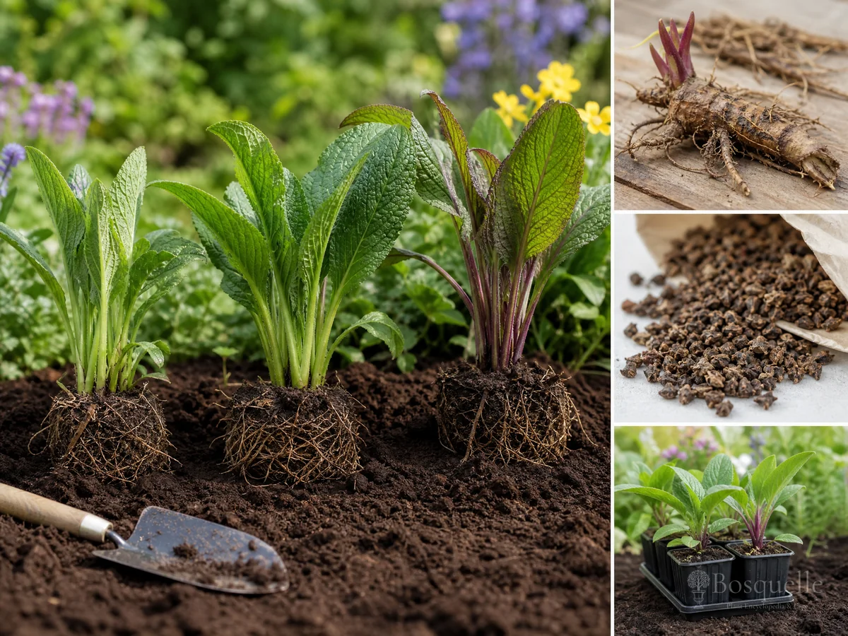 Planting Comfrey guide illustration