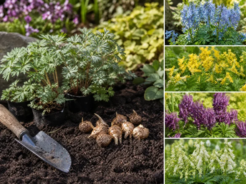 Planting Corydalis — for Fumewort 'Beth Evans'