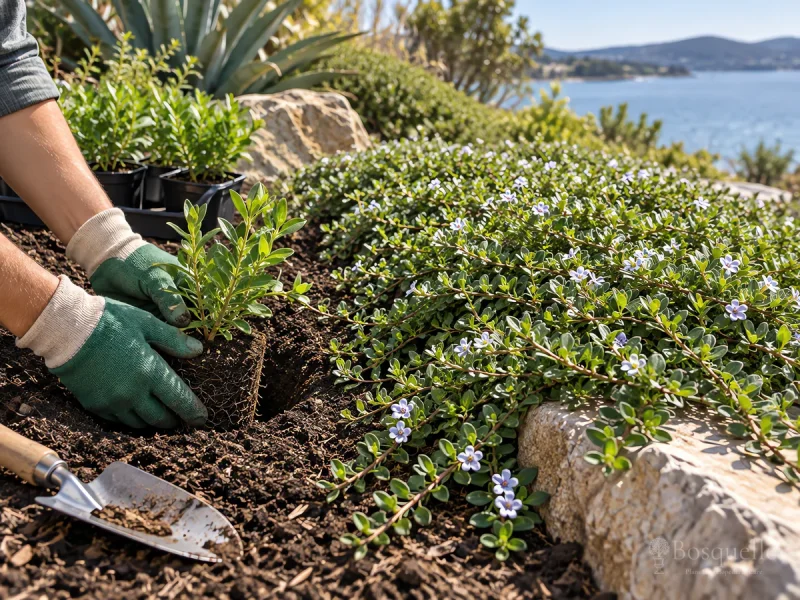 Planting Creeping Myoporum — for Creeping Boobialla