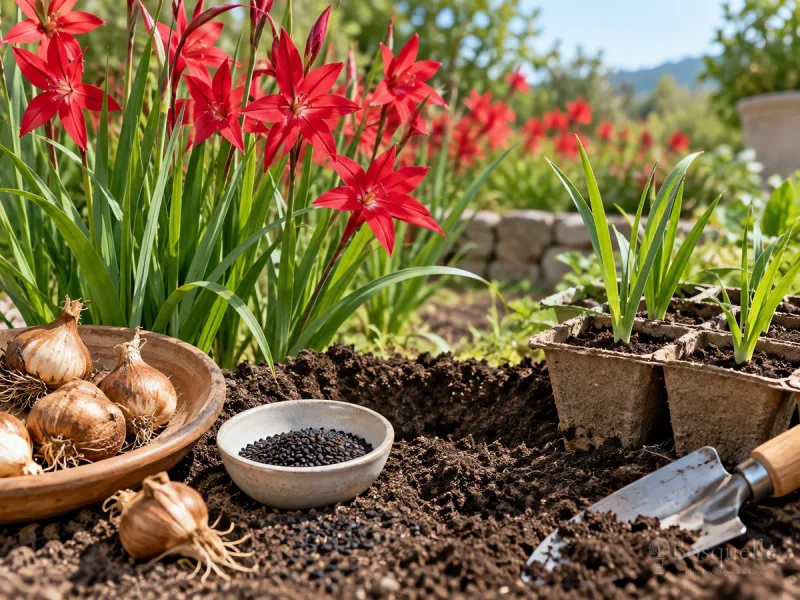 Planting Crimson Flag Lily — for Crimson Flag Lily