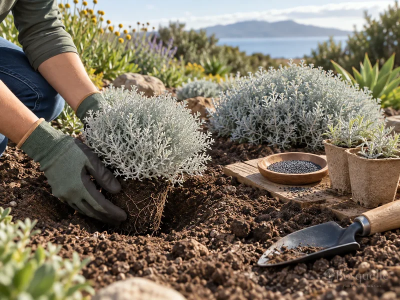 Plant Cushion Bush – After Frost in Grit guide illustration