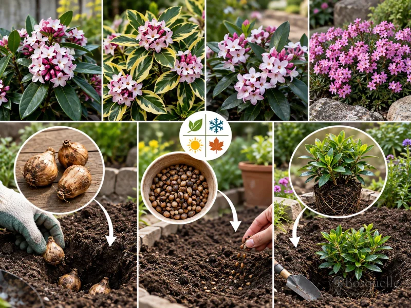 Plant Winter Daphne – Slightly High on a Mound guide illustration