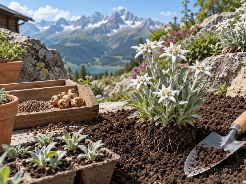 Plant Edelweiss – In Spring, Crown High guide illustration