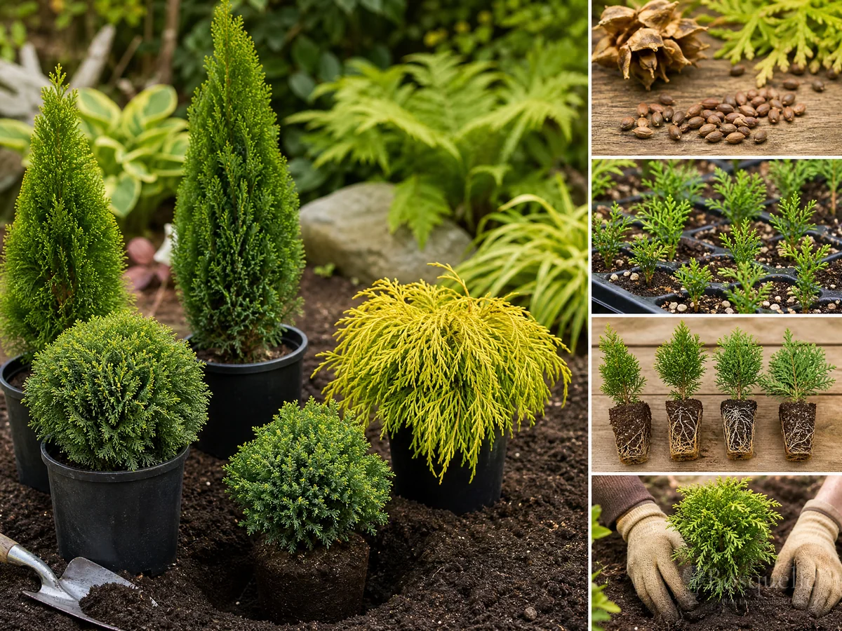 Planting False Cypress guide illustration