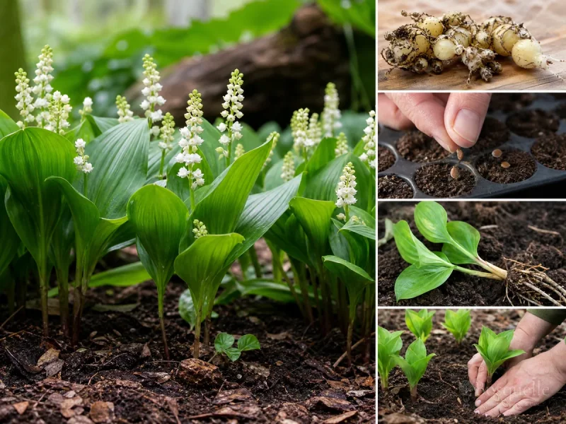 Plant False Lily of the Valley – Spring, Rhizome Just Under guide illustration