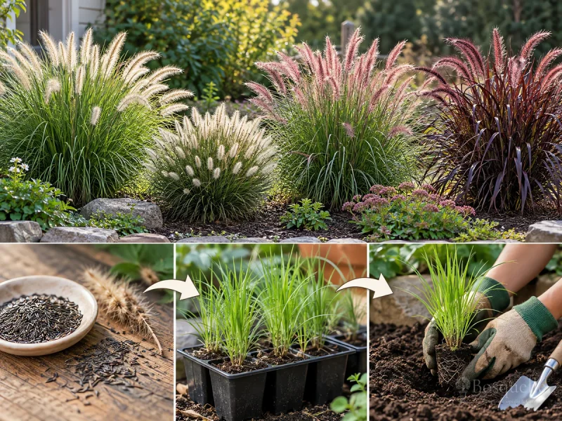 Plant Fountain Grass – Crown Above Soil guide illustration
