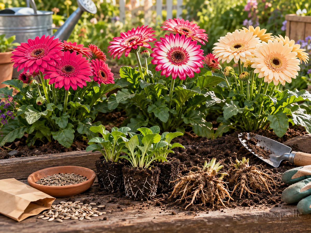 Planting Gerbera Daisy guide illustration