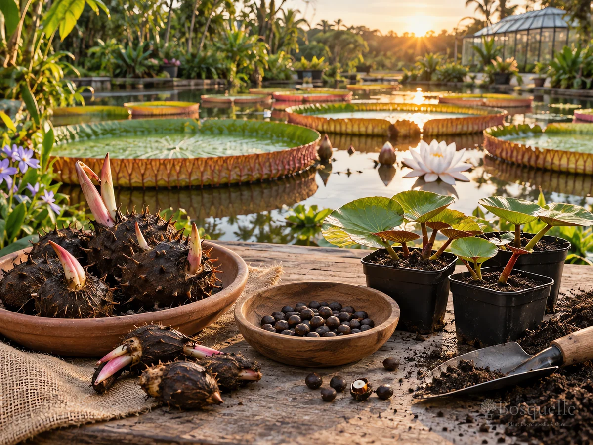 Planting Giant Water Lily guide illustration