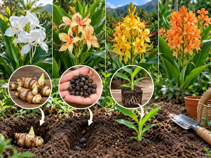Planting Ginger Lily — for Yellow Ginger Lily