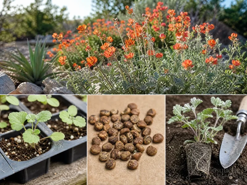 Plant Globemallow – Fall or Late Winter at Pot Depth guide illustration