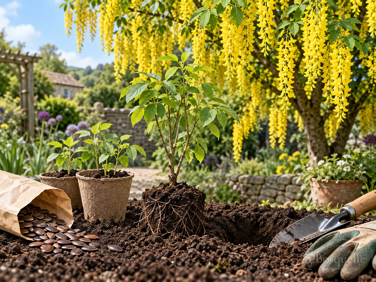 Planting Golden Chain Tree guide illustration
