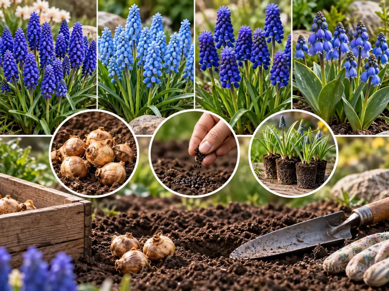 Planting Grape Hyacinth — for Grape Hyacinth 'Saffier'