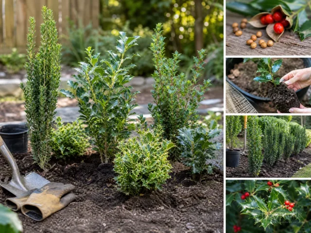 Planting Holly — for Japanese Holly 'Brass Buckle'