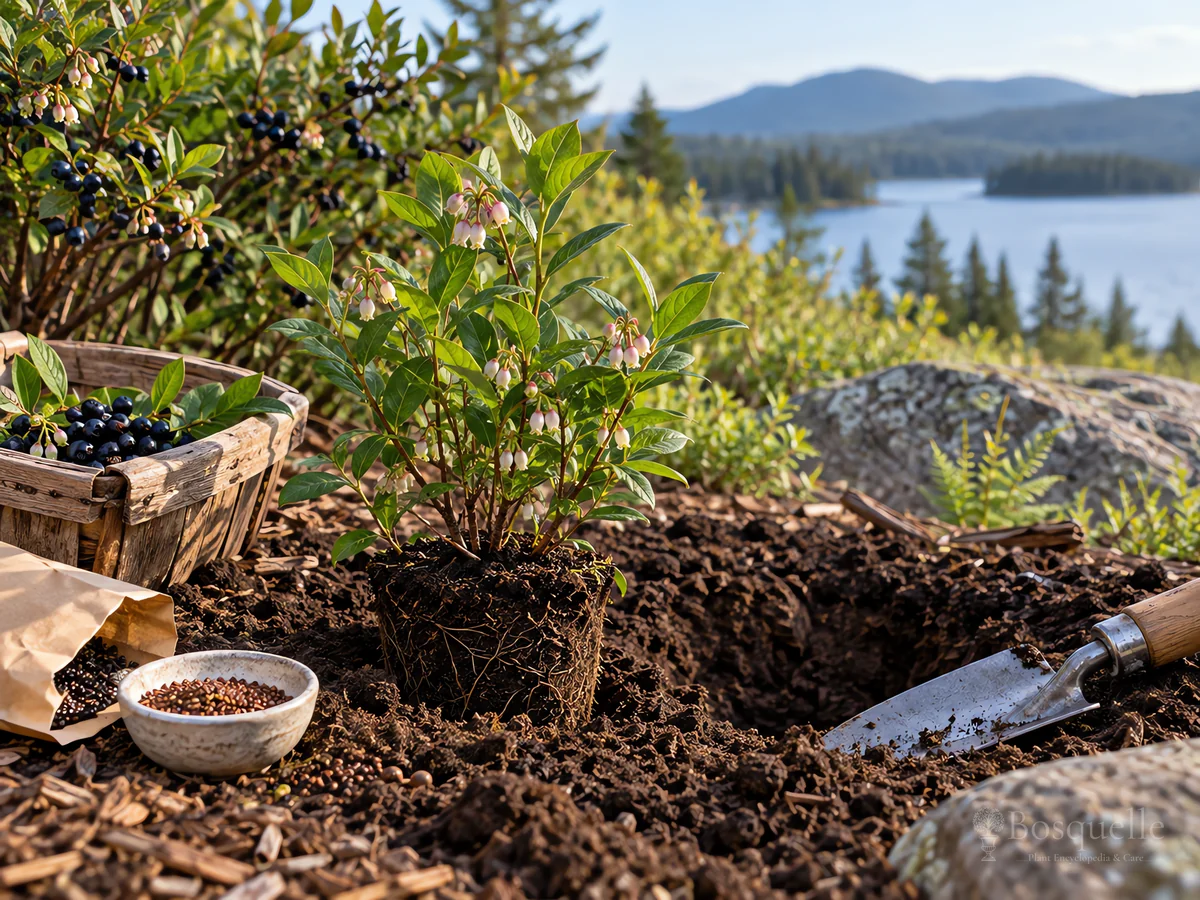 Planting Huckleberry guide illustration