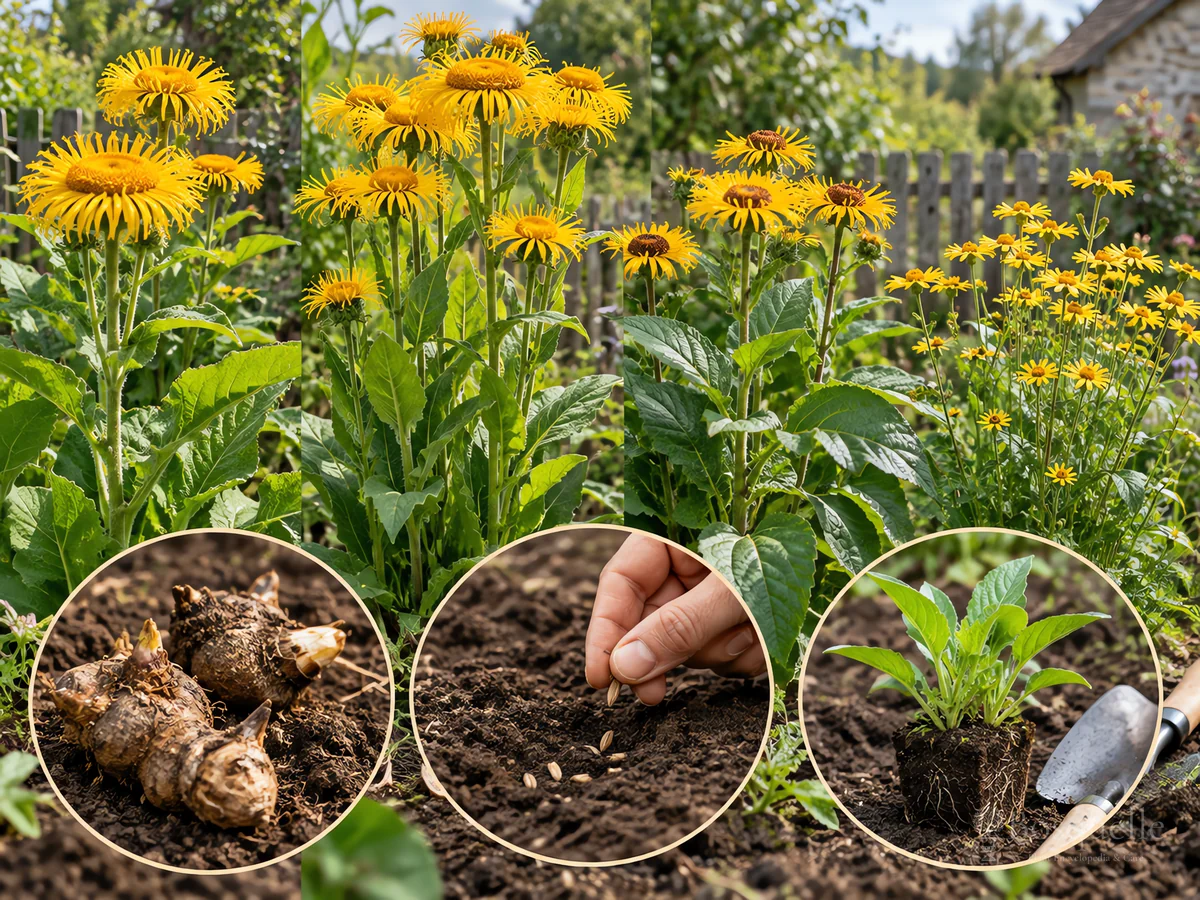 Planting Inula guide illustration